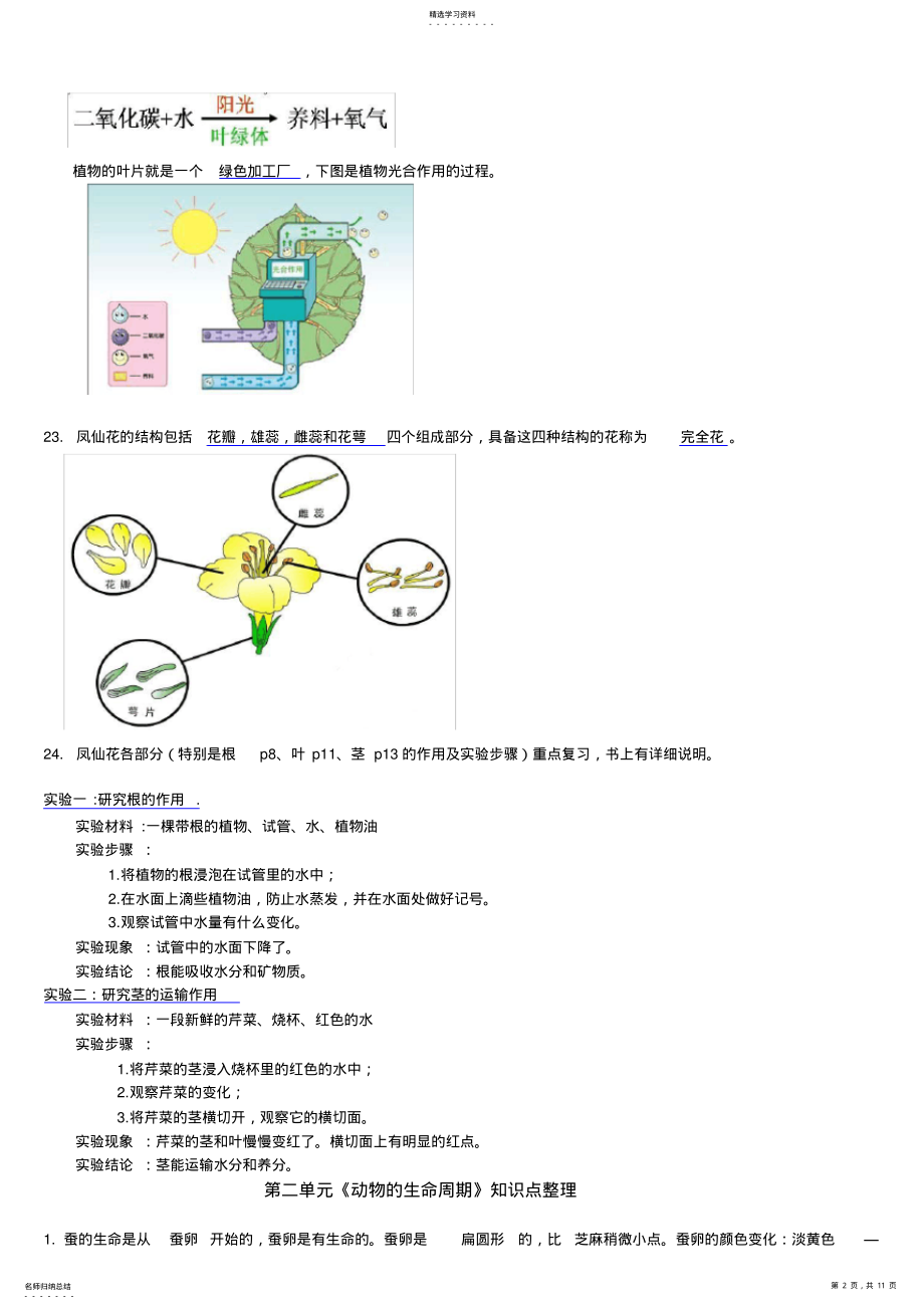 2022年教科版小学三年级下册科学每个单元知识点整理 .pdf_第2页