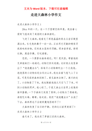 走进大森林小学作文.docx