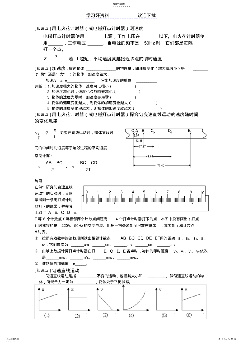 2022年高中物理学业水平测试复习资料必修二的基本知识点练习真题和模拟题 .pdf_第2页