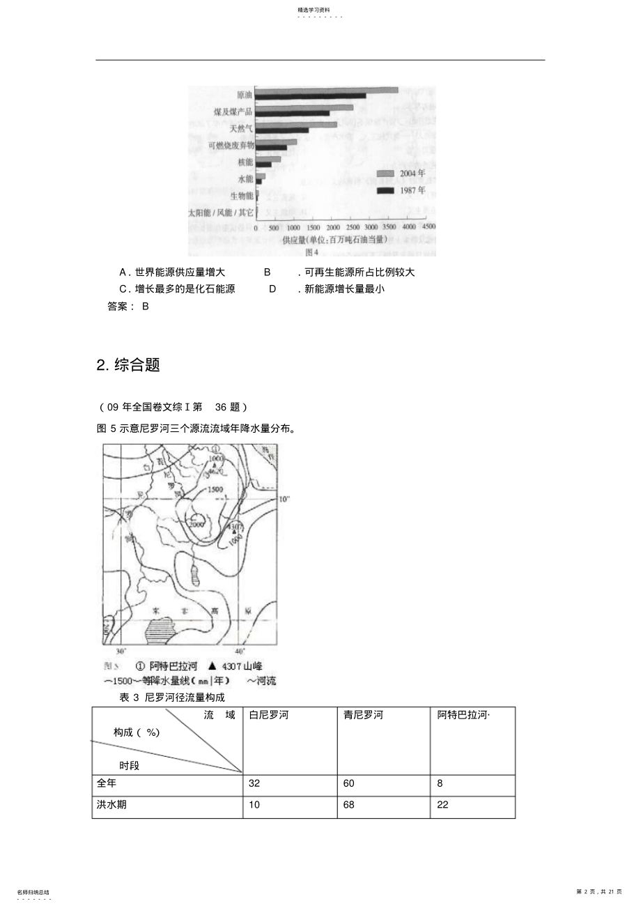 2022年高考地理试题分类汇编《世界地理》 .pdf_第2页