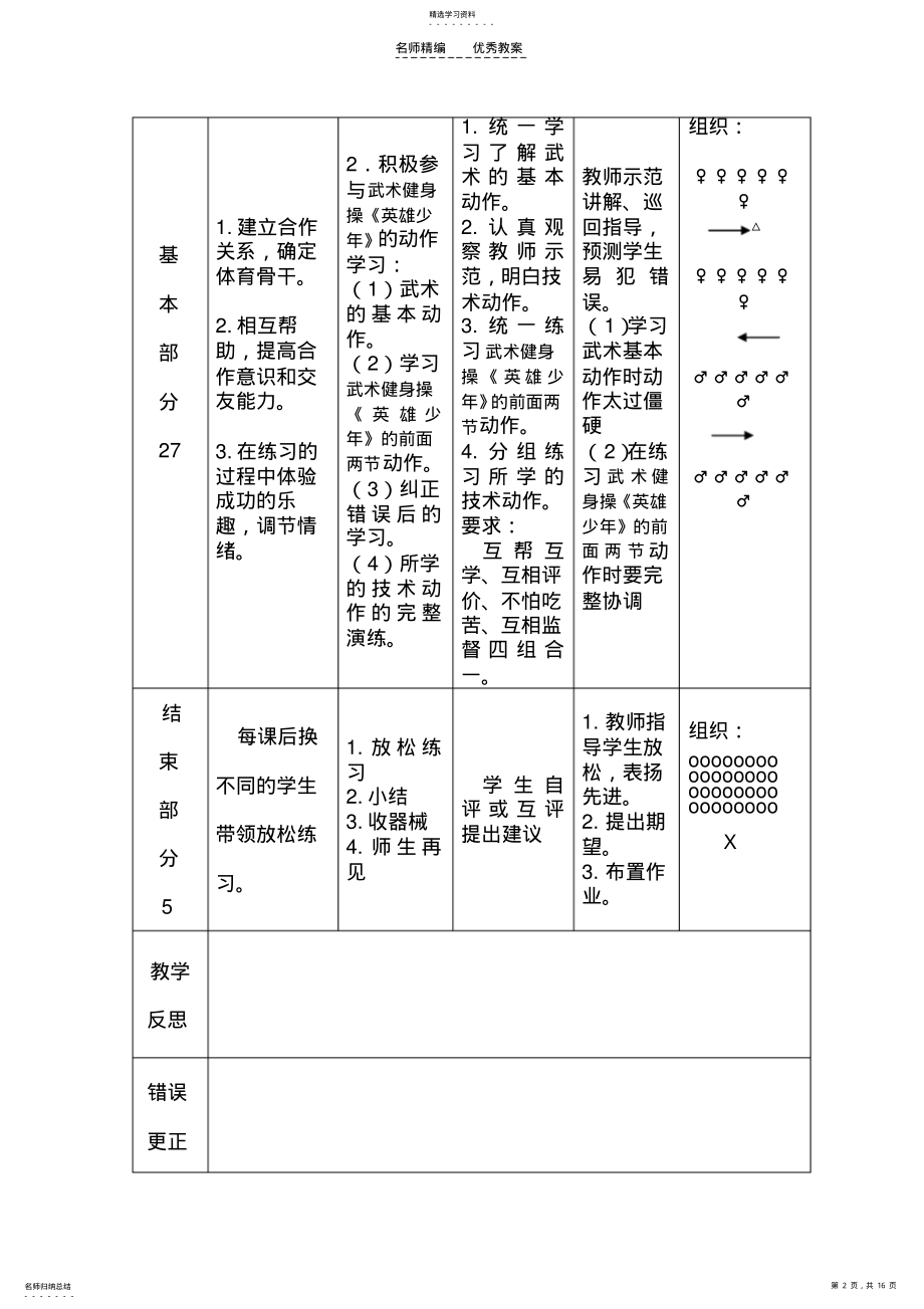 2022年高中一年级体育选修武术课教案 .pdf_第2页