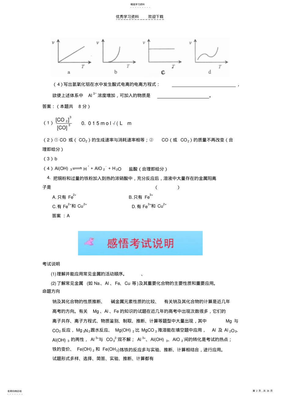 2022年高考化学二轮复习专题六金属及其化合物 .pdf_第2页