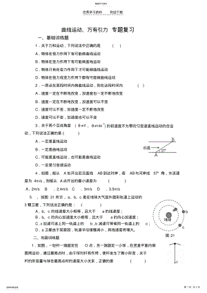 2022年高考物理曲线运动专题. .pdf