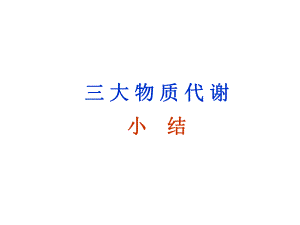 三大物质代谢及相互联系(小结)概要ppt课件.ppt