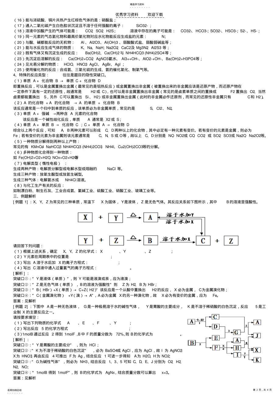 2022年高考化学推断题专题整理 .pdf_第2页