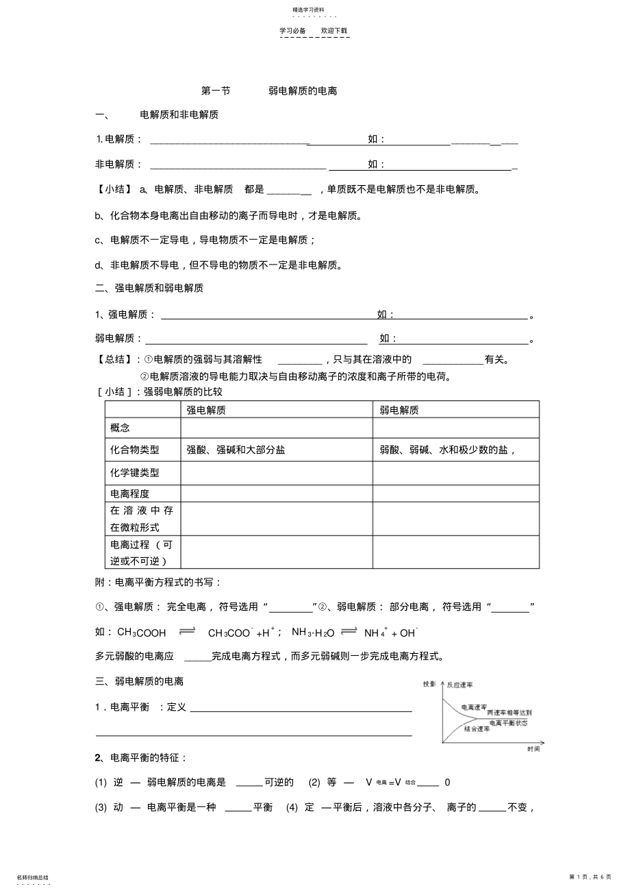 2022年弱电解质的电离导学案陈 .pdf_第1页