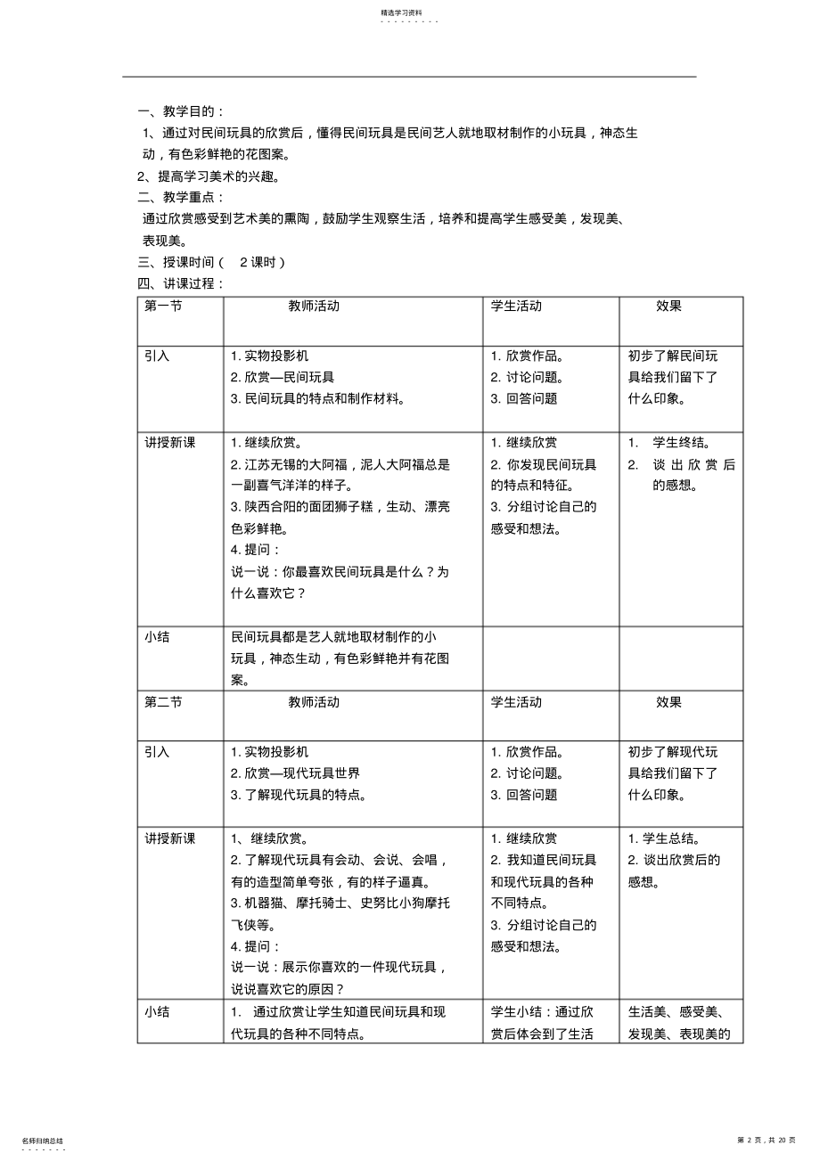 2022年岭南版美术第三册教案集 2.pdf_第2页