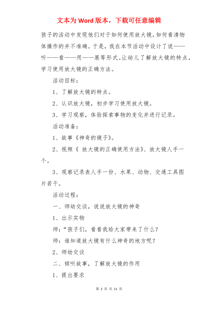 神奇的镜子中班教案.docx_第2页