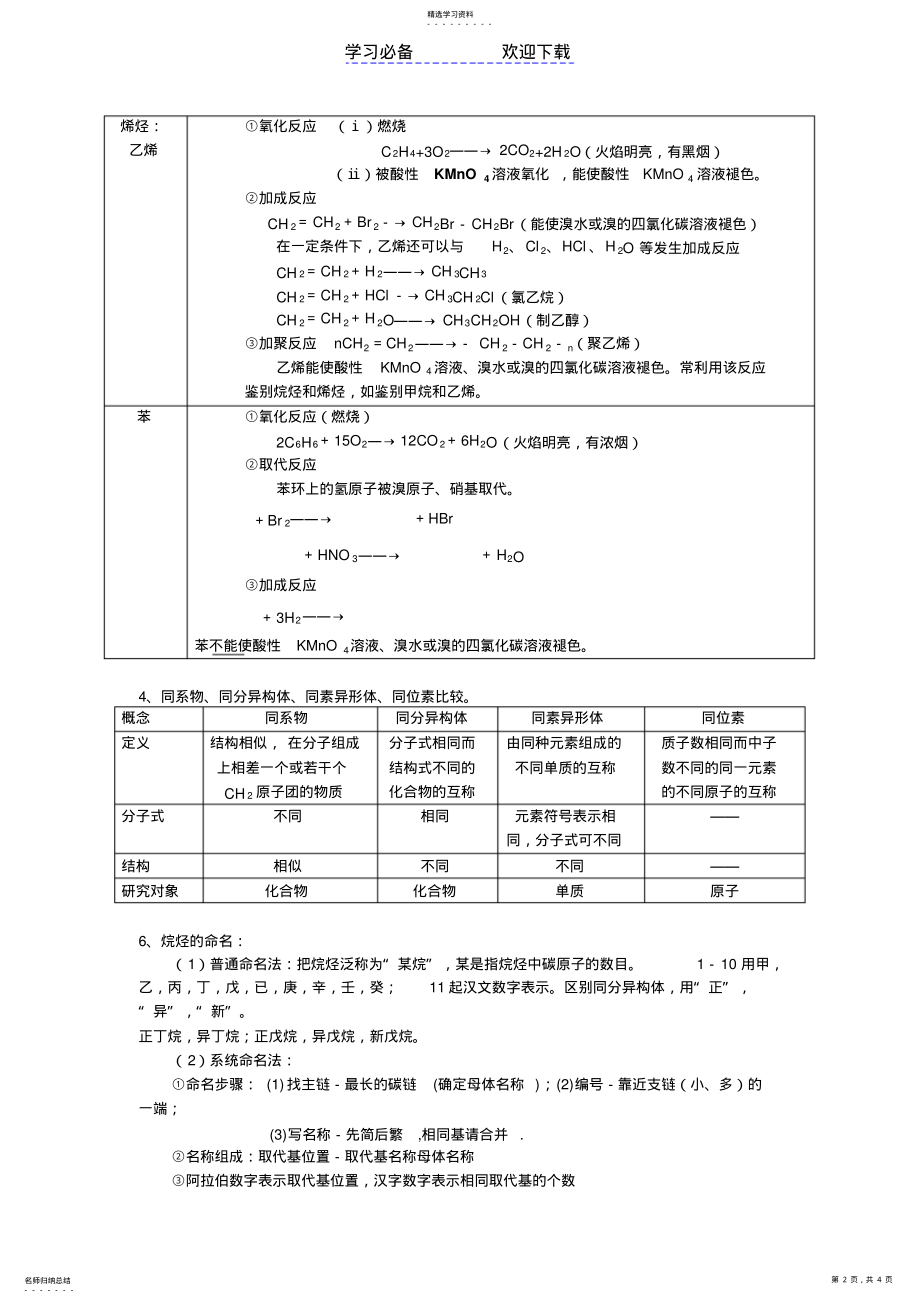 必修二有机知识点 .pdf_第2页