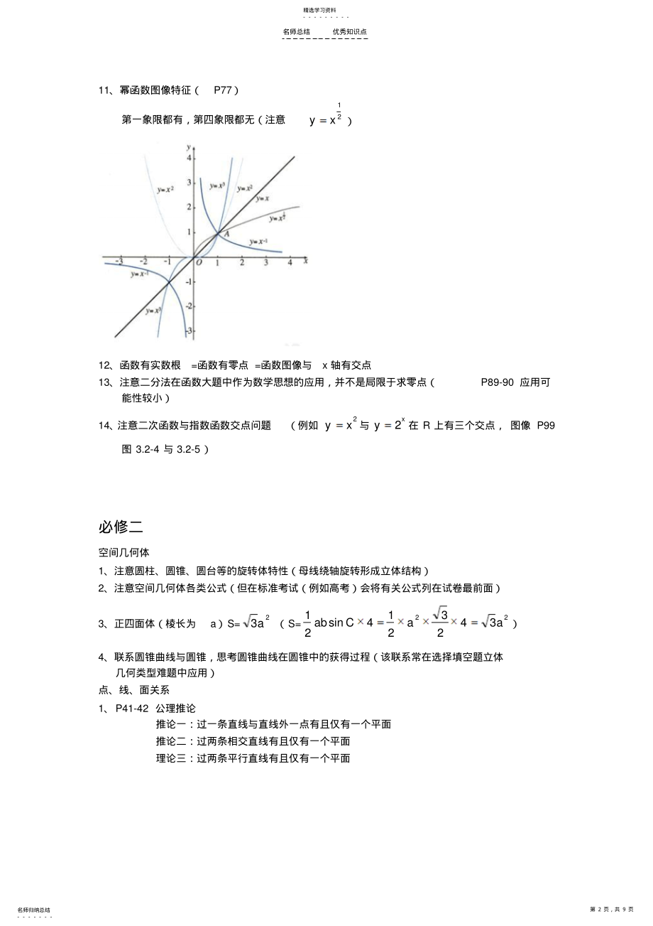 2022年高考数学课本隐含知识及易遗忘点归纳 .pdf_第2页