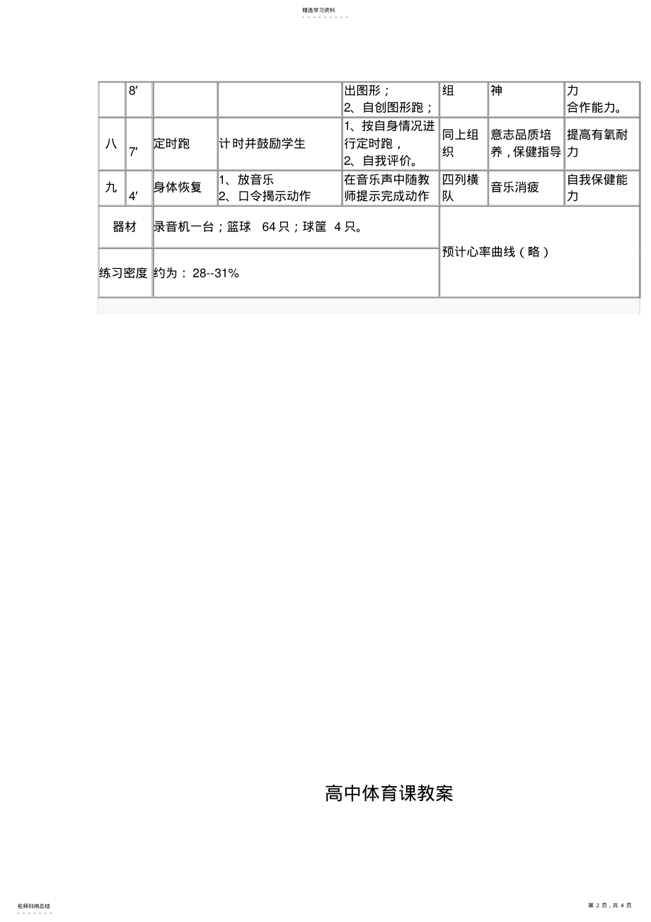 2022年高中体育课新课标教案优秀教案2 .pdf_第2页