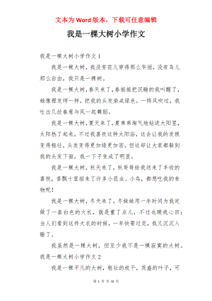 我是一棵大树小学作文.docx