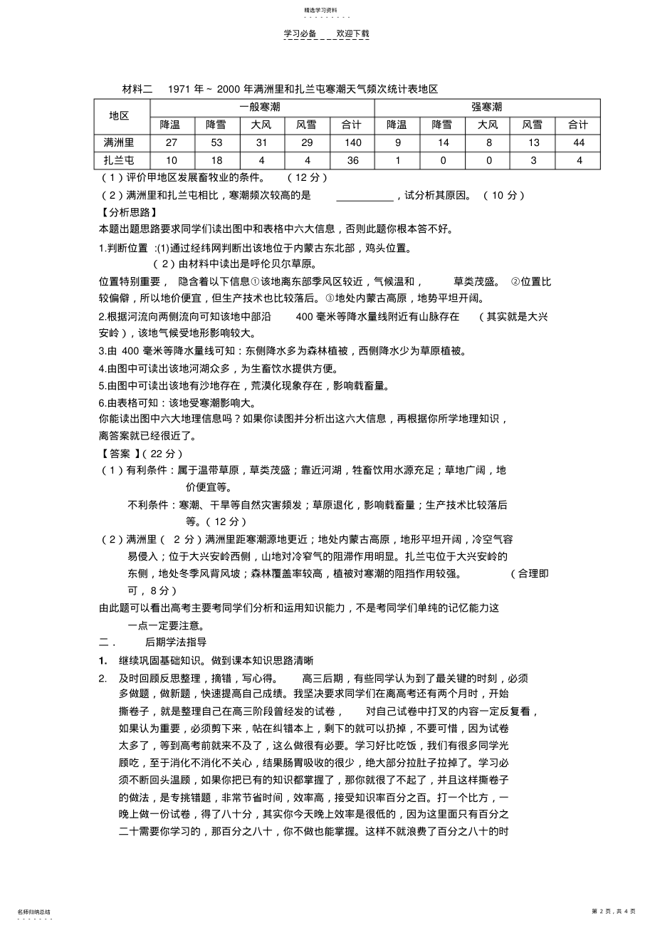 2022年高三后期地理学法指导 .pdf_第2页