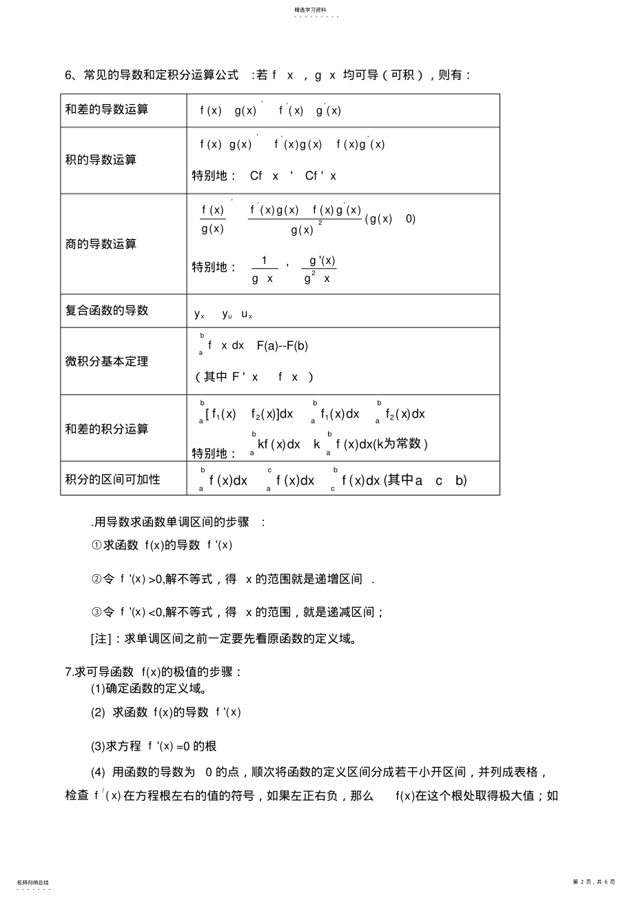 2022年高中数学选修2-2知识点总结4 .pdf_第2页