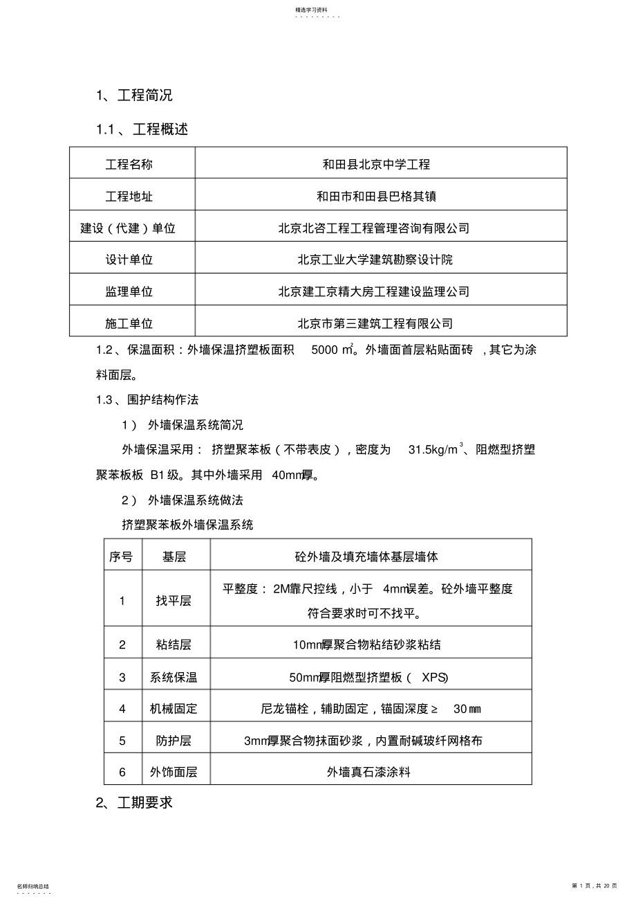 2022年挤塑板外墙保温专项施工方案 .pdf_第1页