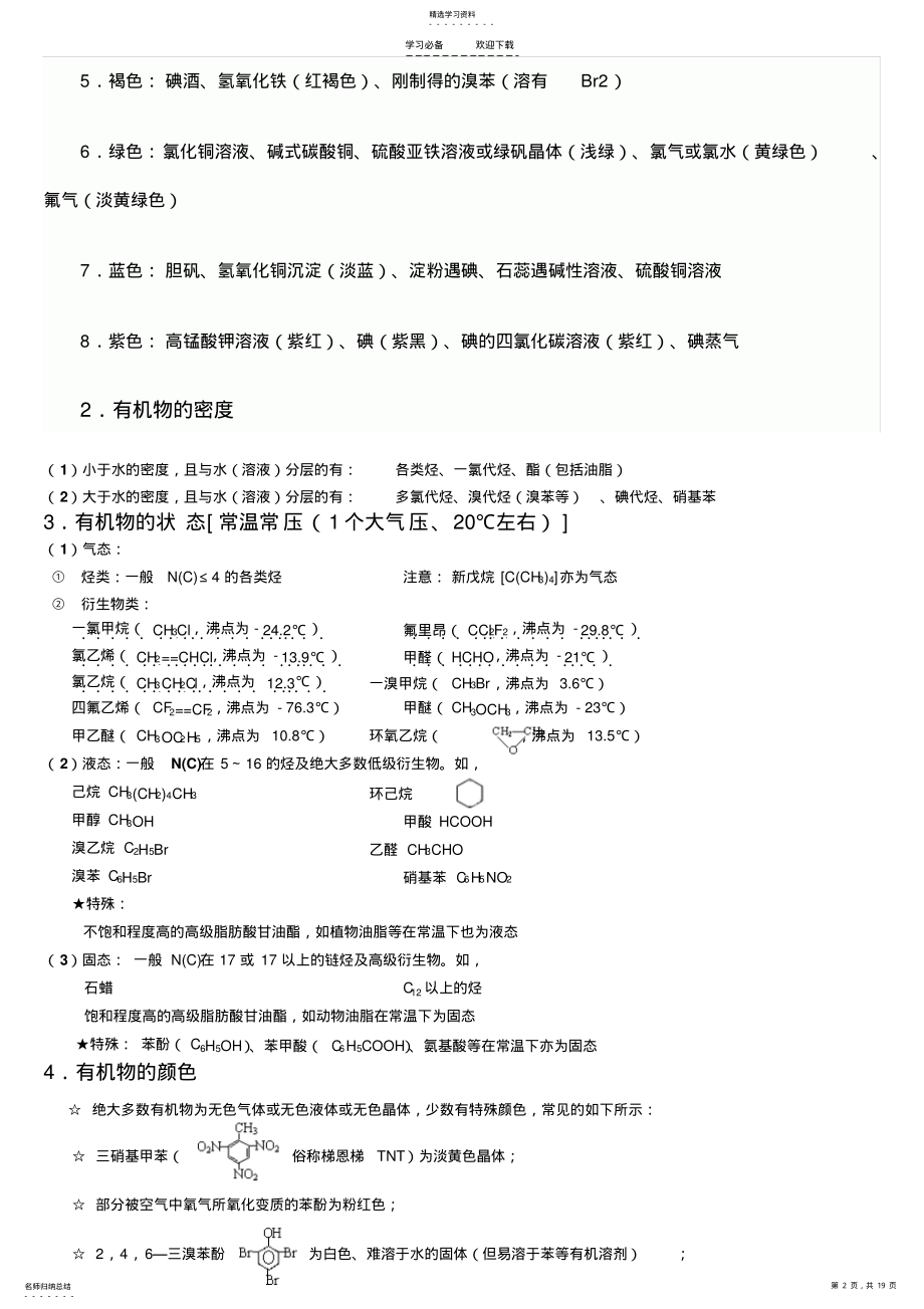 2022年高中有机化学知识点归纳与推断题解析-精讲篇 .pdf_第2页