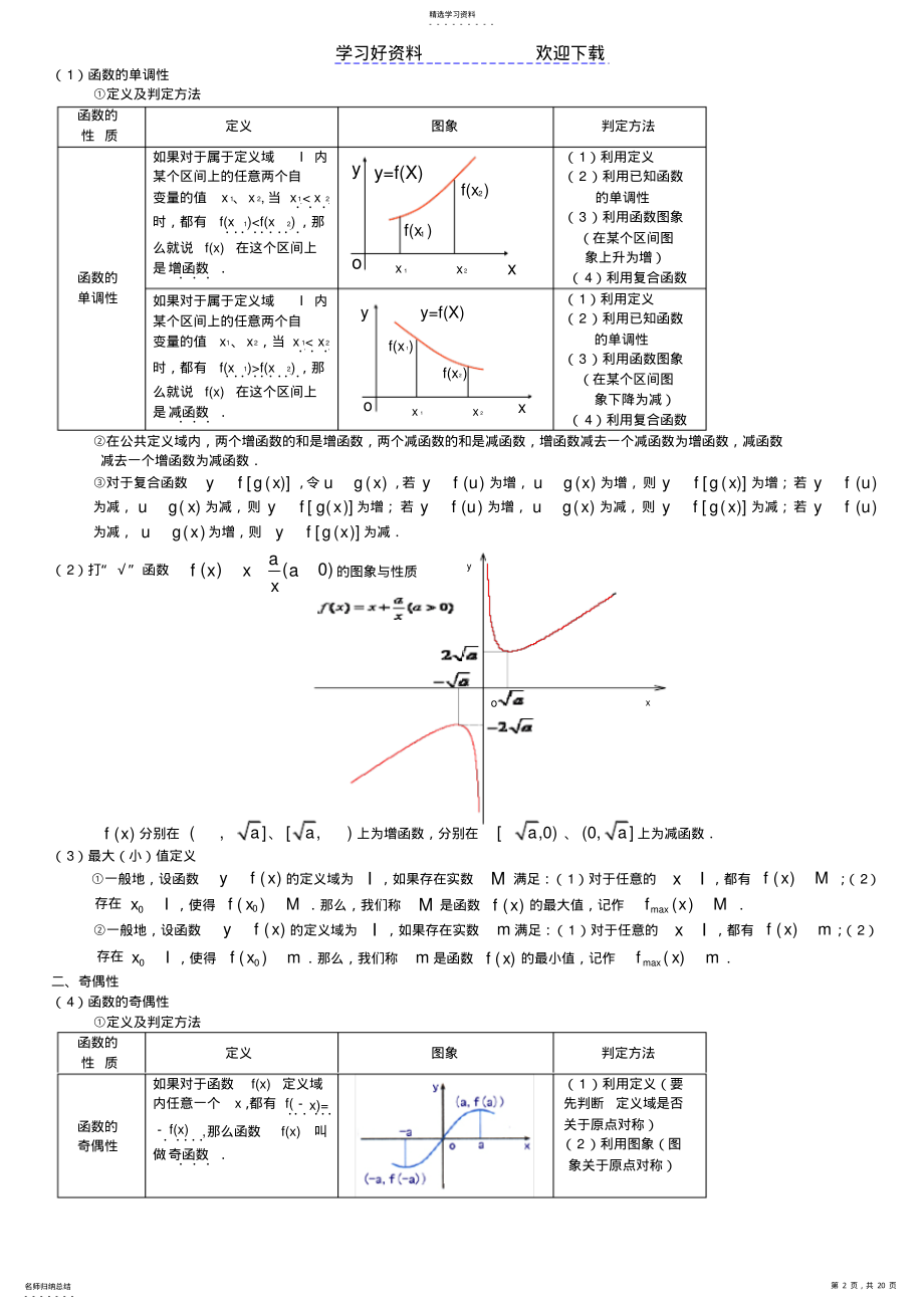 2022年高考函数专题学生用 .pdf_第2页