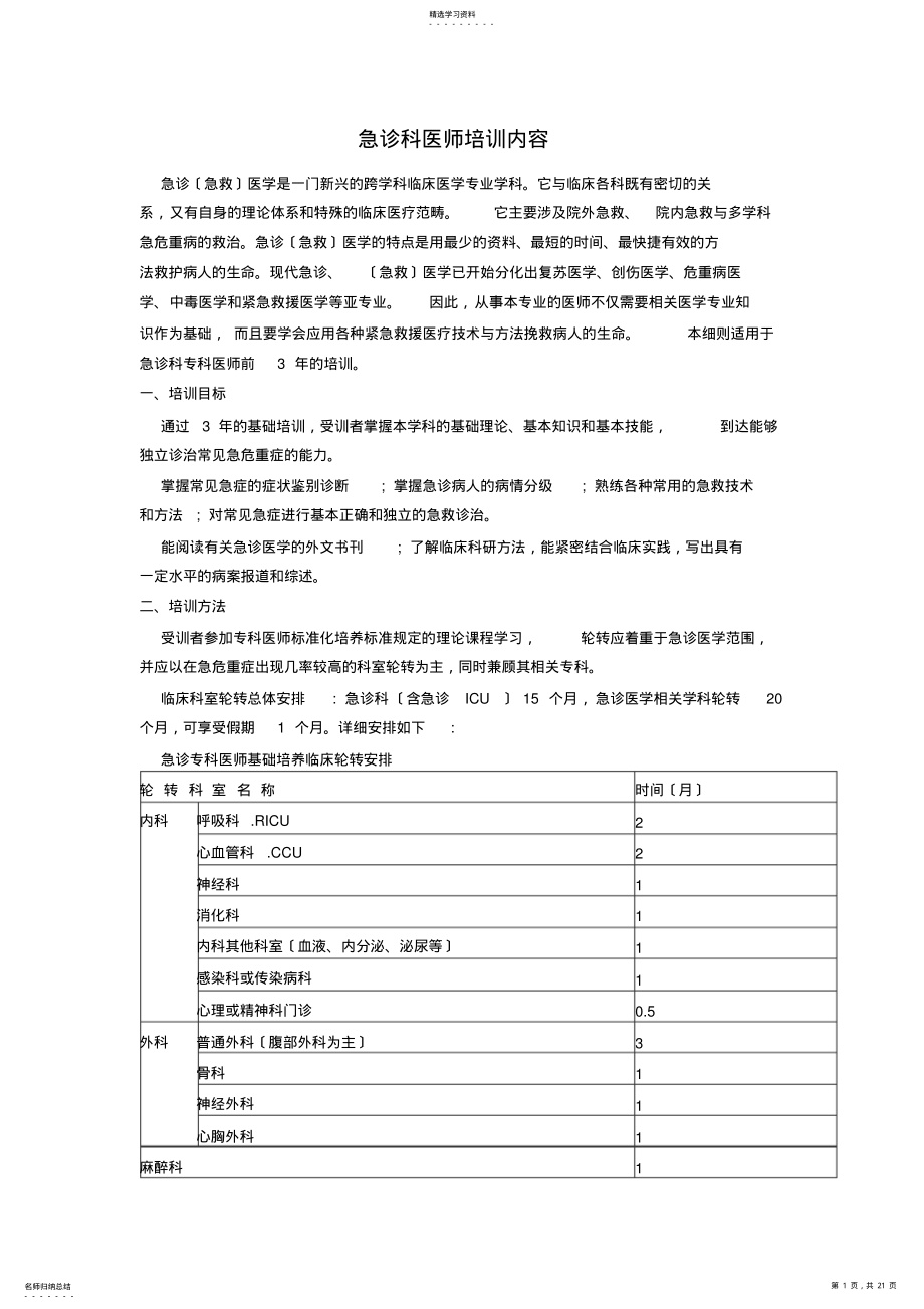 2022年急诊科医师培训内容 .pdf_第1页