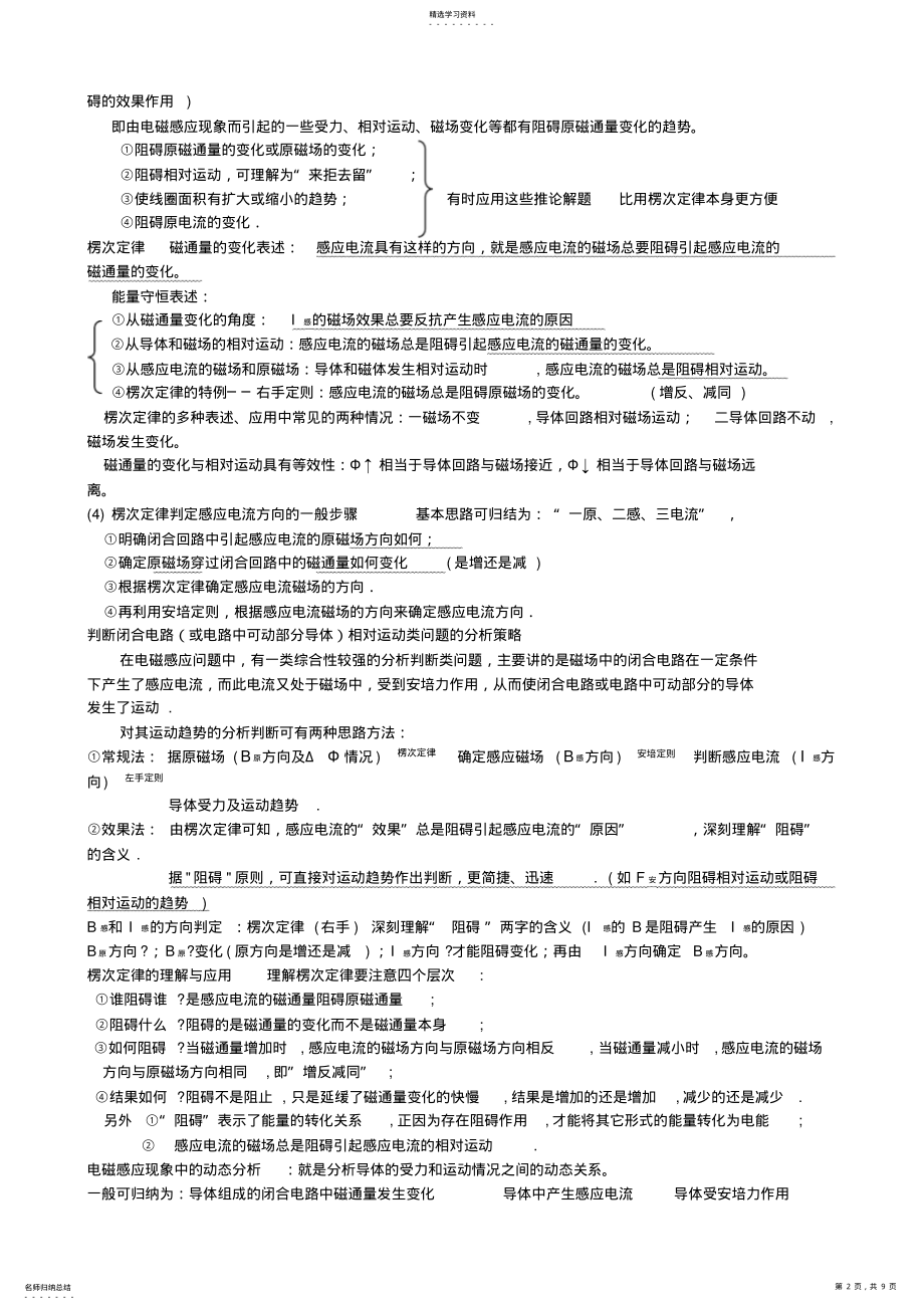 2022年高中物理选修3-2知识点详细汇总 .pdf_第2页