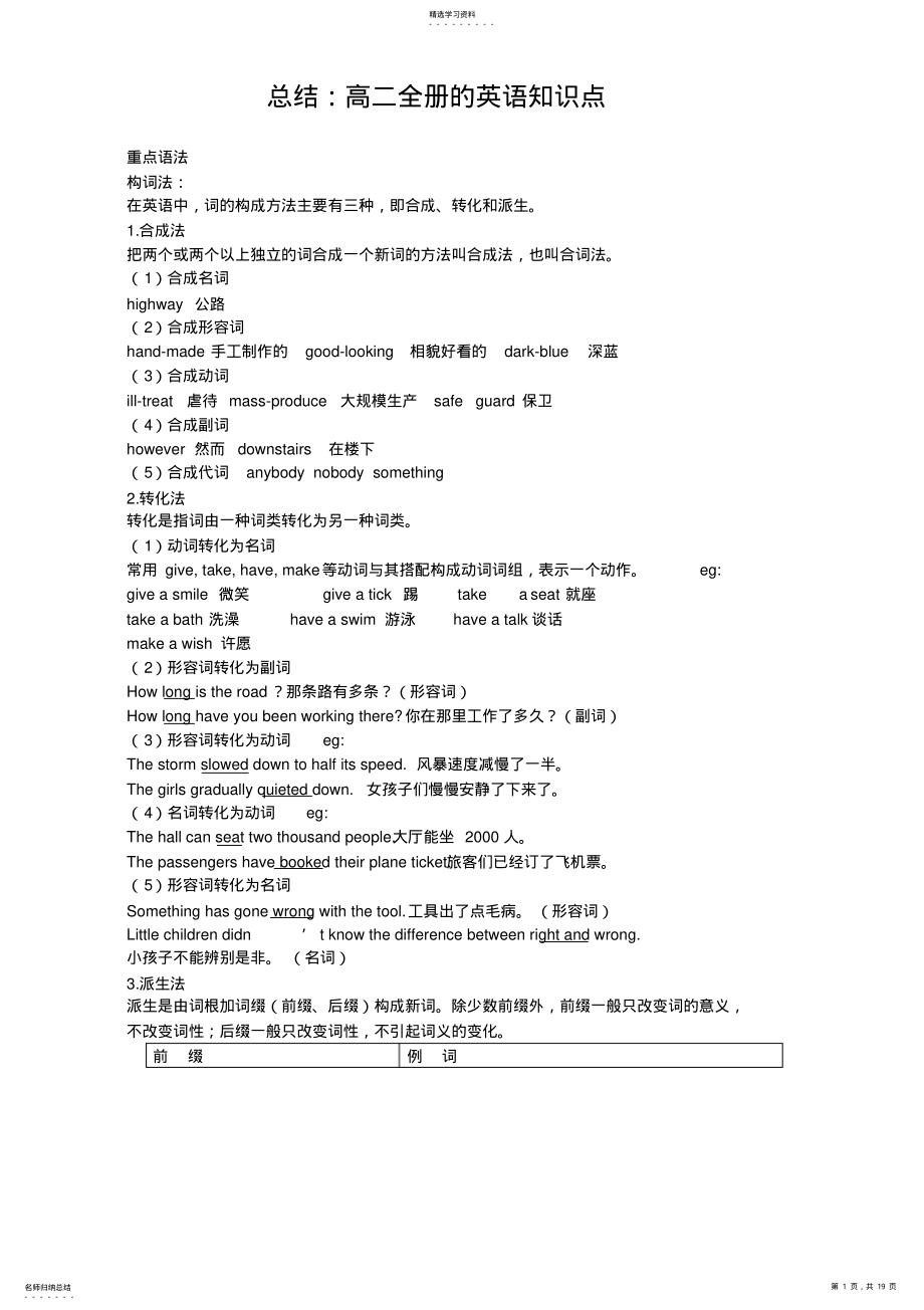 2022年高二全册的英语知识点 .pdf_第1页