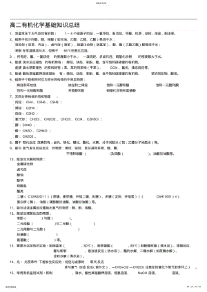 2022年高二有机化学基础知识总结 .pdf