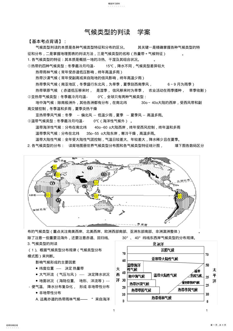 2022年高三二轮专题复习三气候类型的判读 .pdf_第1页