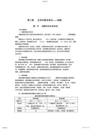 2022年高中生物奥林匹克竞赛辅导第三章生命的基本单位——细胞 .pdf