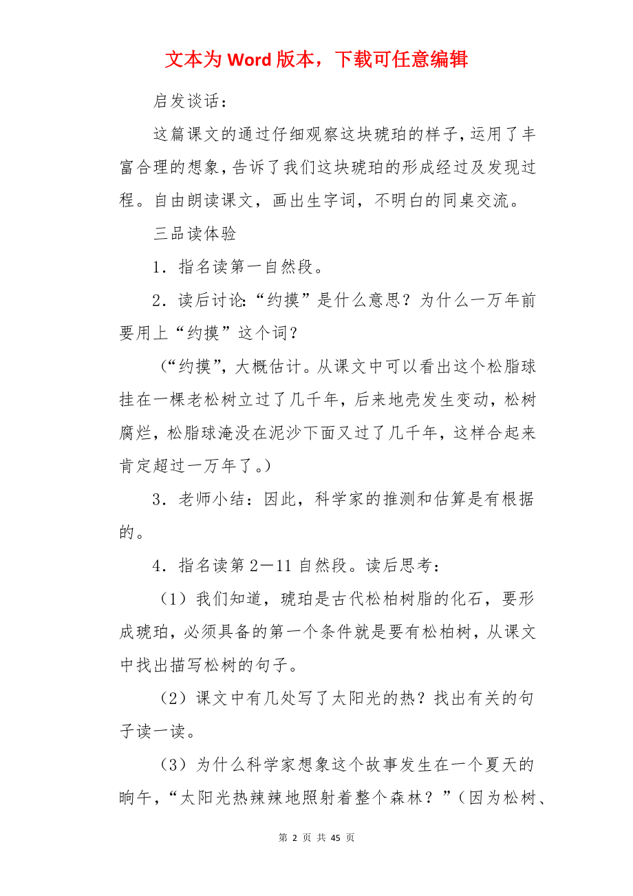 琥珀语文教案.docx_第2页