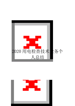 2020用电检查技术业务个人总结.doc