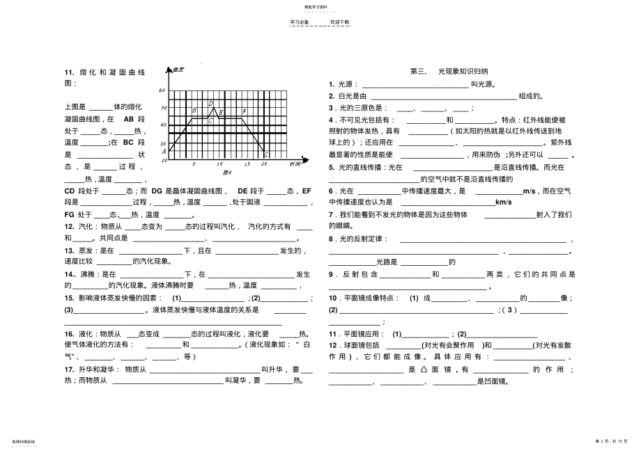 2022年整理初中物理全册基础知识点填空 .pdf_第2页