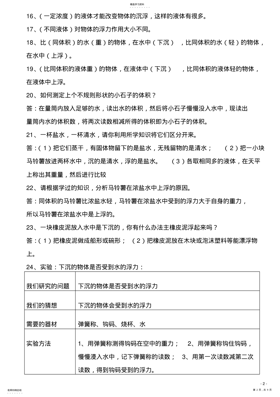 2022年教科版五年级科学下册知识点资料 .pdf_第2页