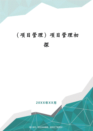 10132（项目管理）项目管理初探.pdf