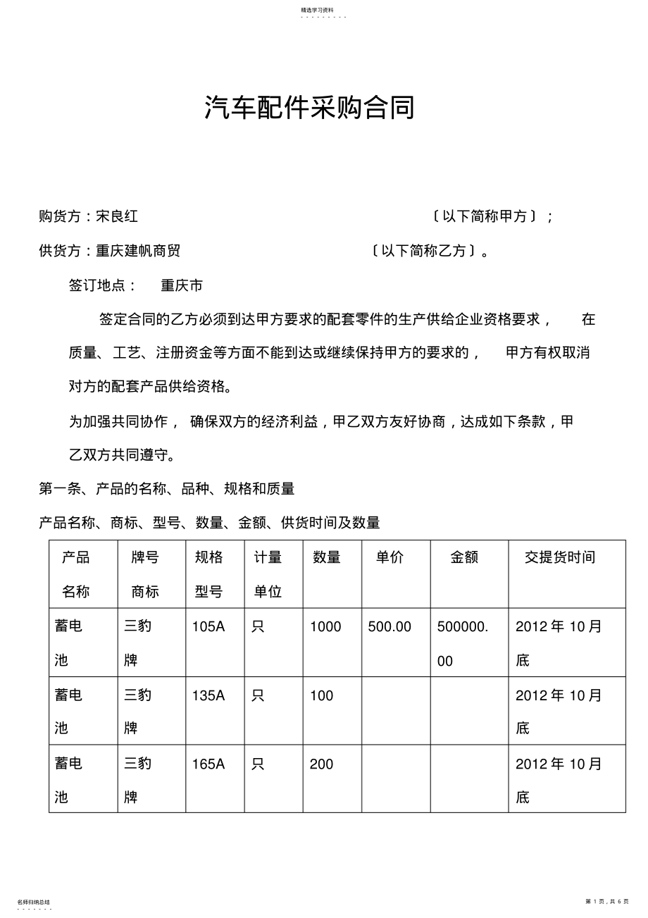 2022年担保公司与汽车经销商合作协议 .pdf_第1页