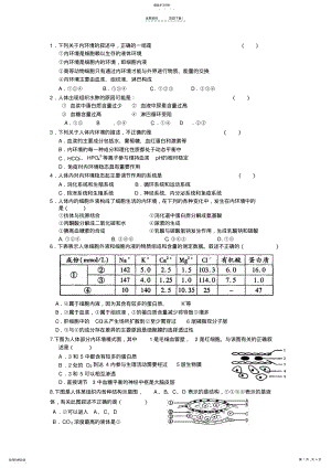 2022年高中生物人体的内环境与稳态复习题精选 .pdf