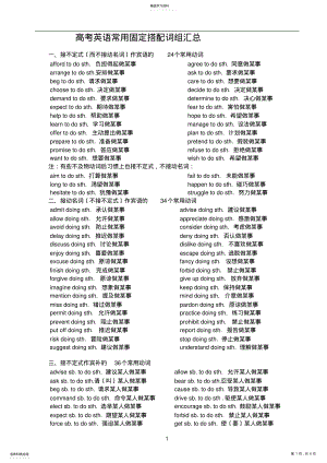 2022年高考英语常用固定搭配词组汇总 .pdf