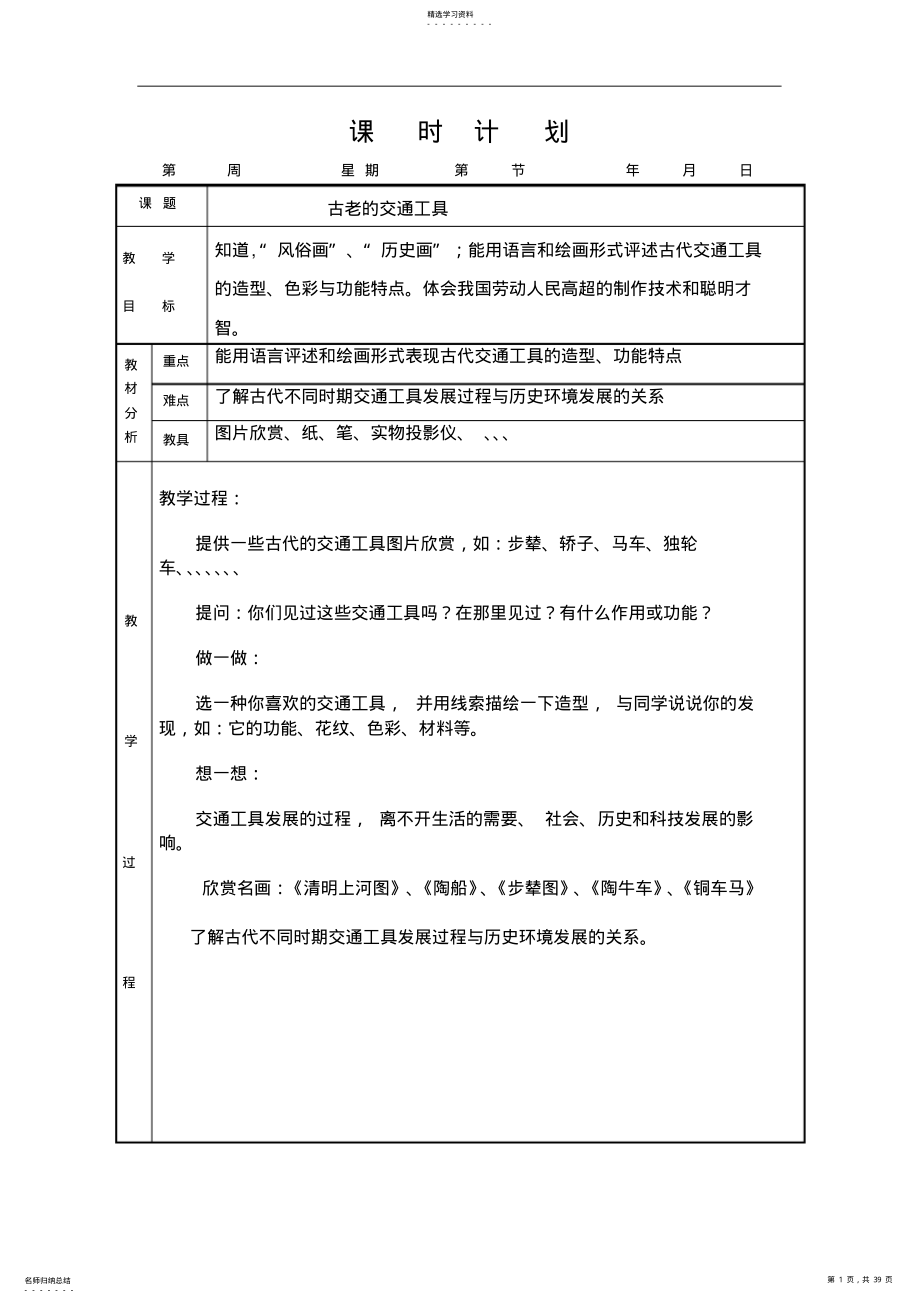 2022年广东版小学美术第六册教案 2.pdf_第1页