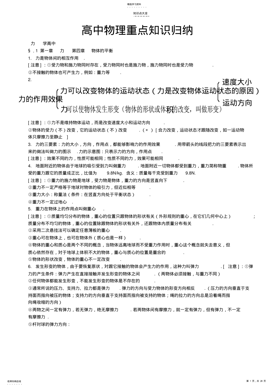 2022年高中物理重点知识归纳 2.pdf_第1页