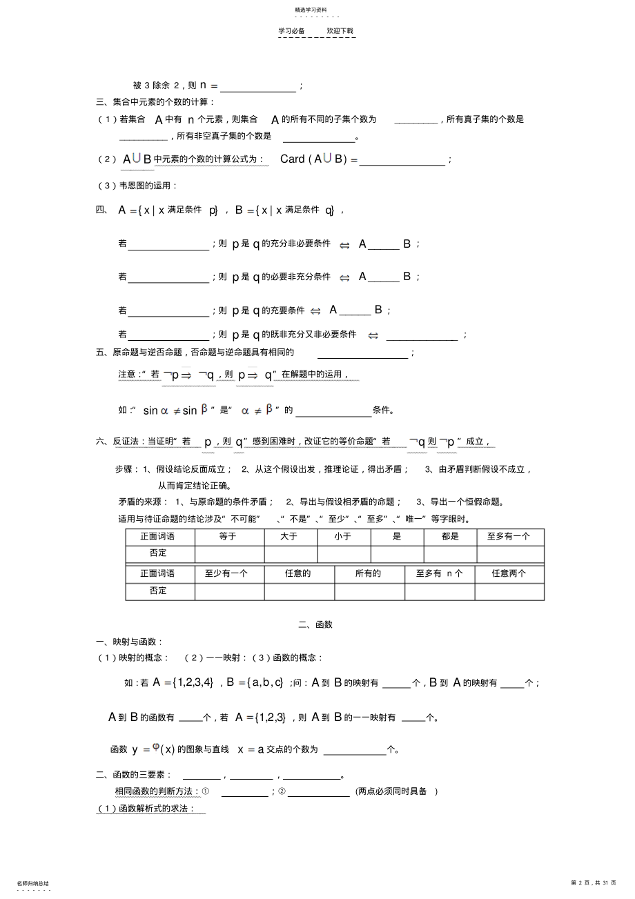 2022年高中数学基础知识常见结论详细解析 .pdf_第2页