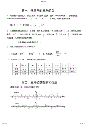 2022年高中数学必修4第一章复习总结及典型例题 2.pdf