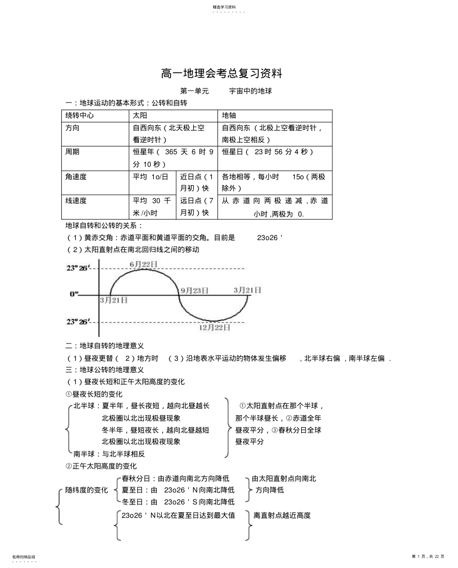 2022年高中地理会考总复习资料 .pdf_第1页