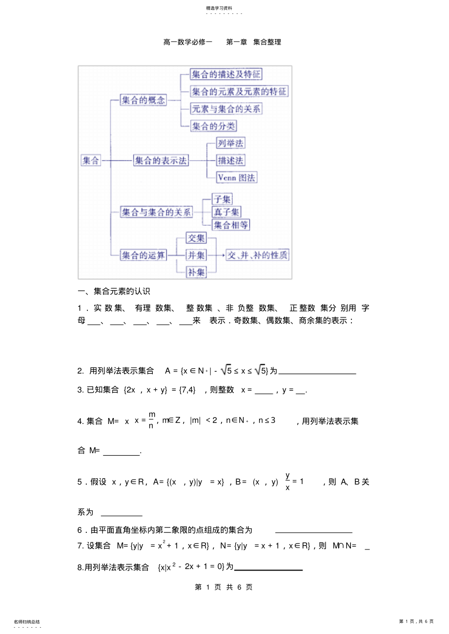 2022年必修1-第一章-集合 .pdf_第1页