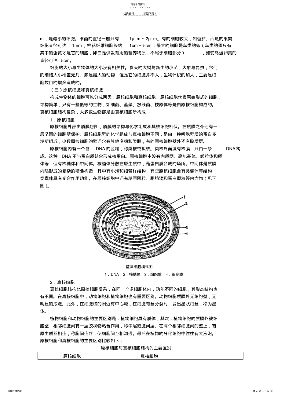 2022年高中生物竞赛辅导讲座-第八讲细胞生物学 .pdf_第2页