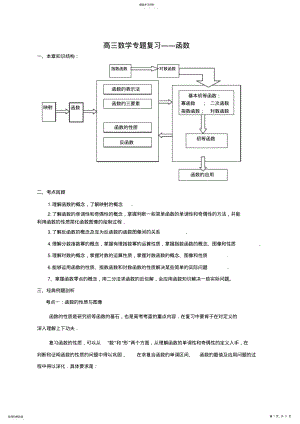 2022年高三数学专题复习教案--函数 .pdf