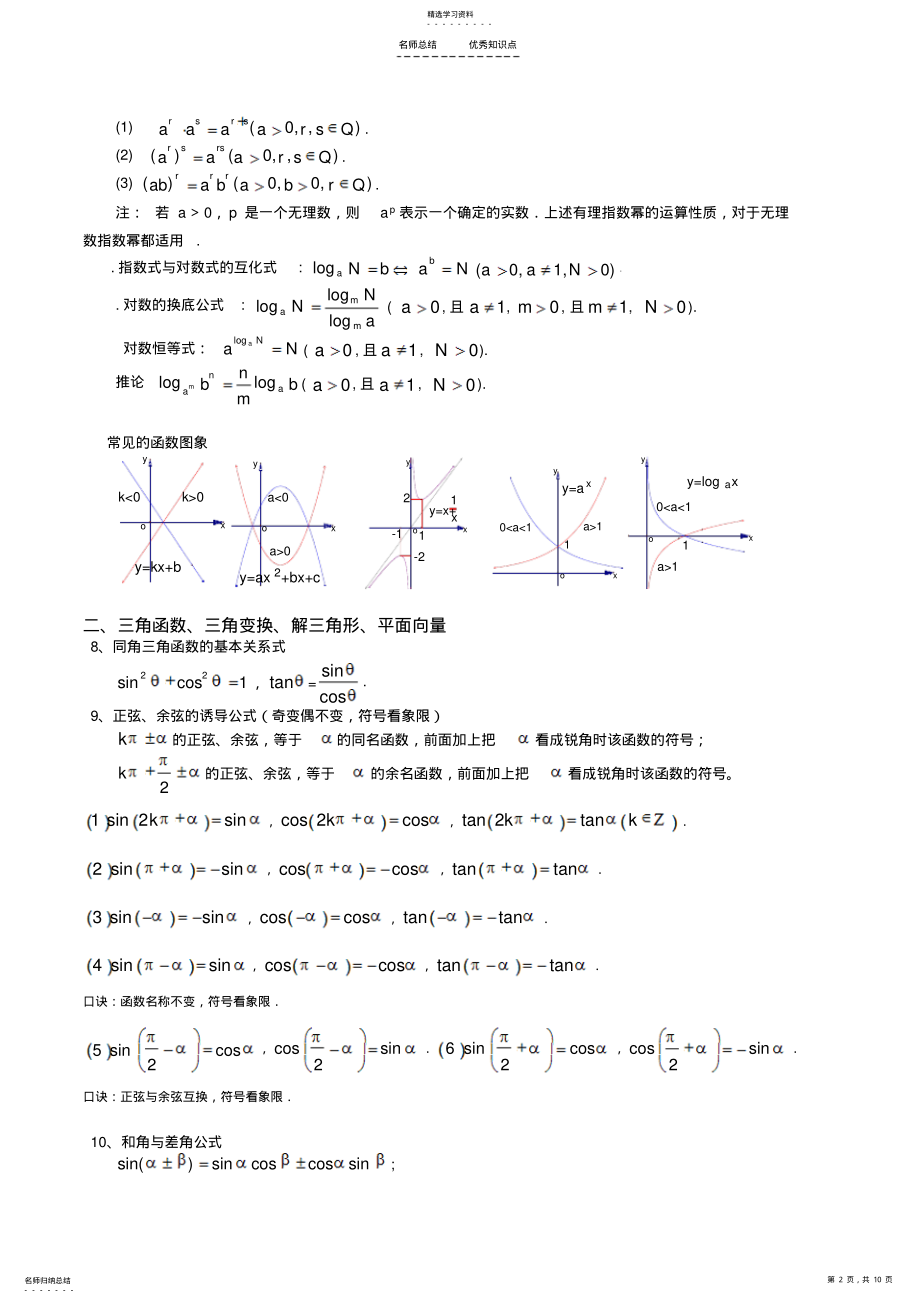 2022年高中文科数学公式及知识点总结大全 2.pdf_第2页