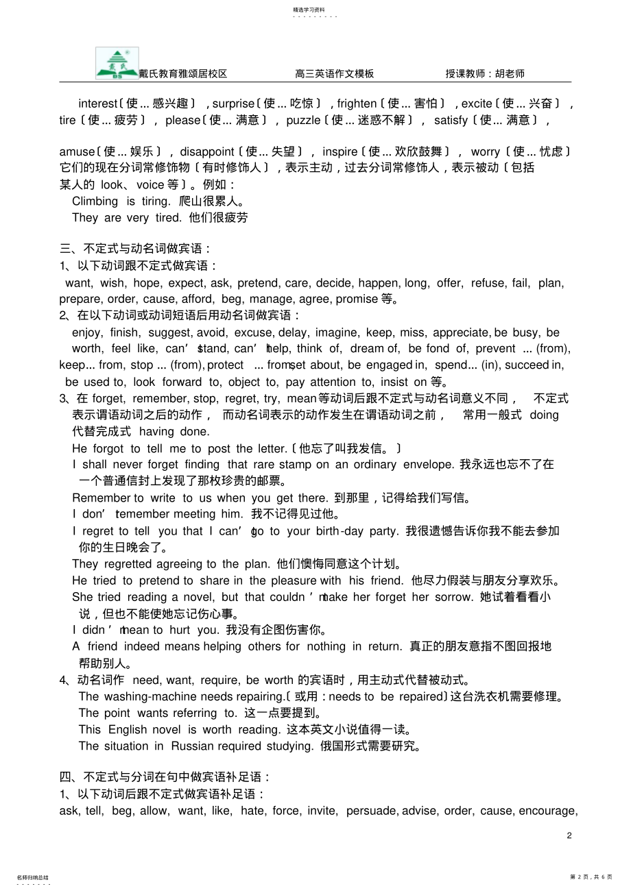 2022年高中英语非谓语动词用法精讲 .pdf_第2页