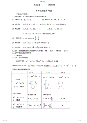 2022年必修五不等式知识点 .pdf