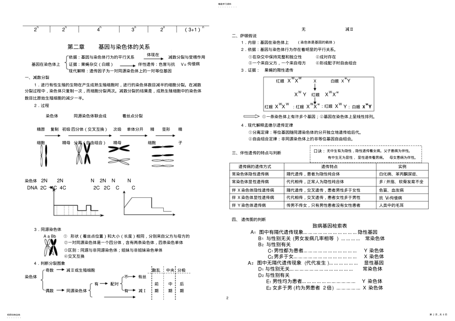 2022年高中生物必修2全册知识点小结 .pdf_第2页