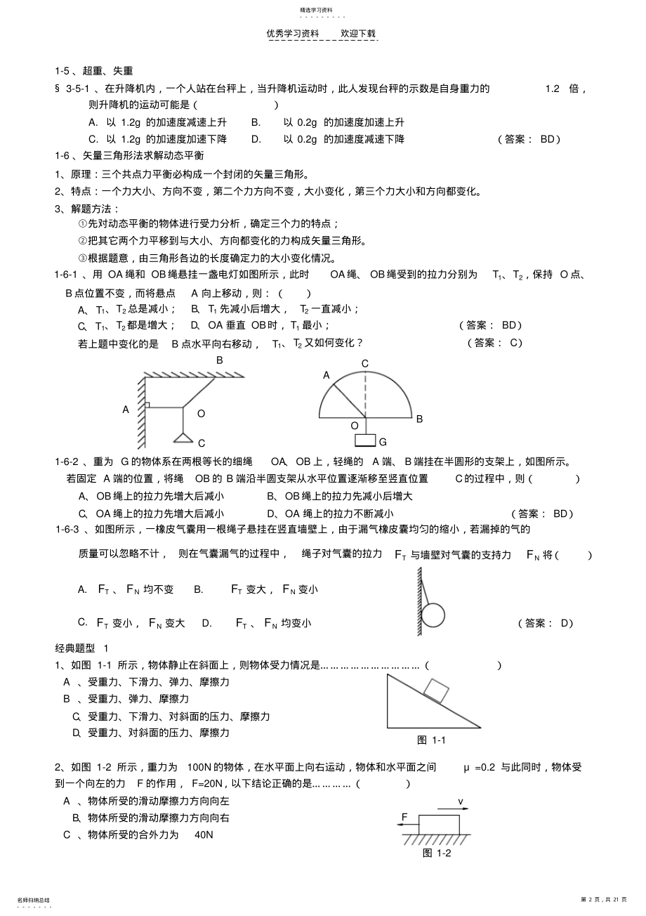 2022年高一物理会考复习提纲 .pdf_第2页