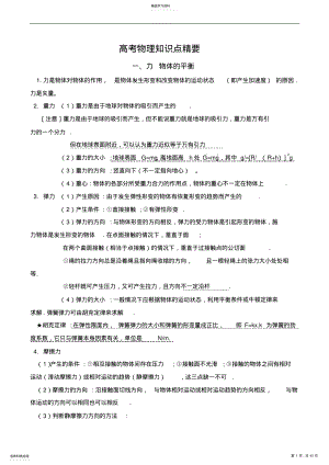 2022年高考物理知识点精要 .pdf