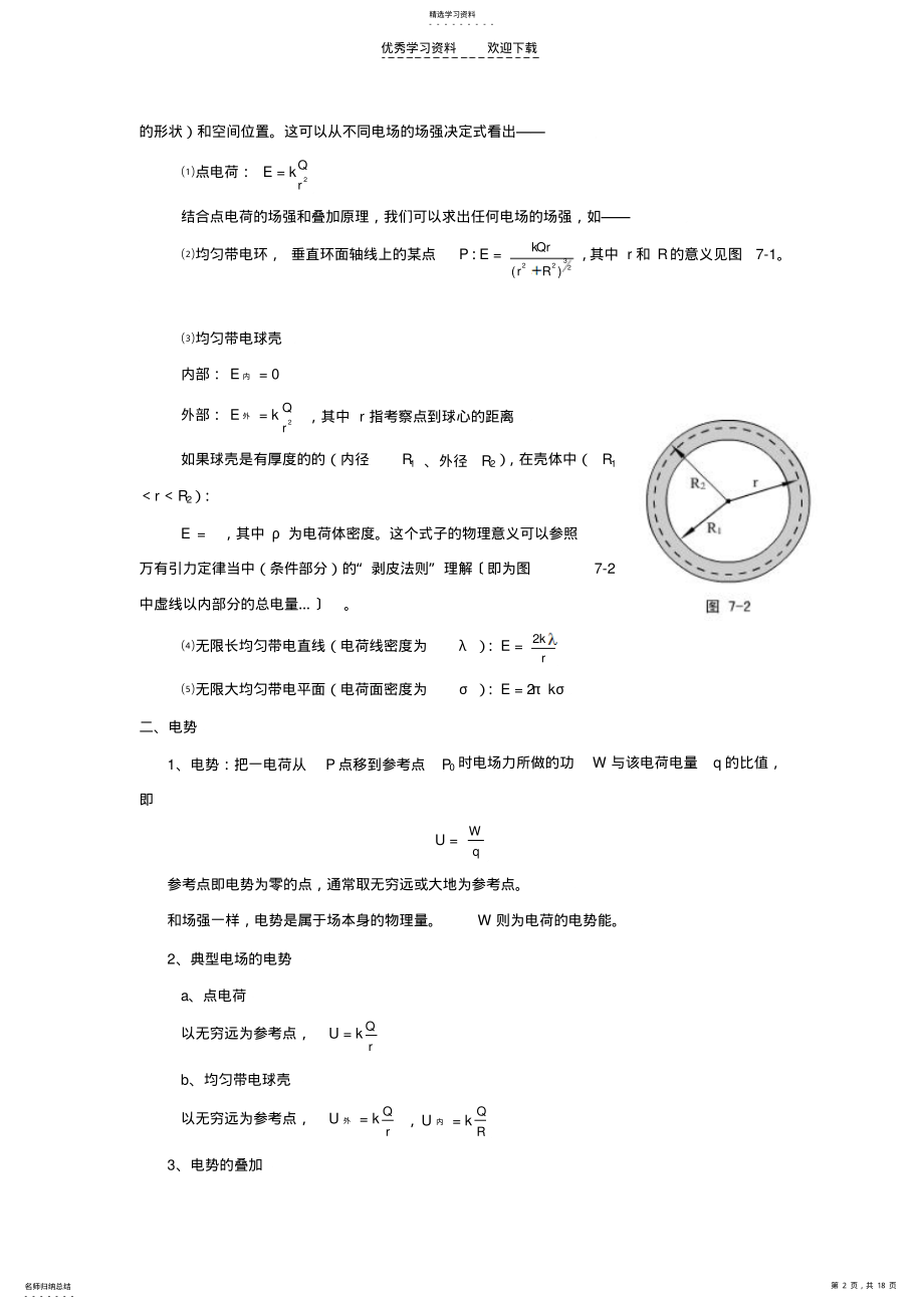 2022年高中物理奥赛必看讲义静电场 .pdf_第2页